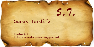 Surek Teréz névjegykártya